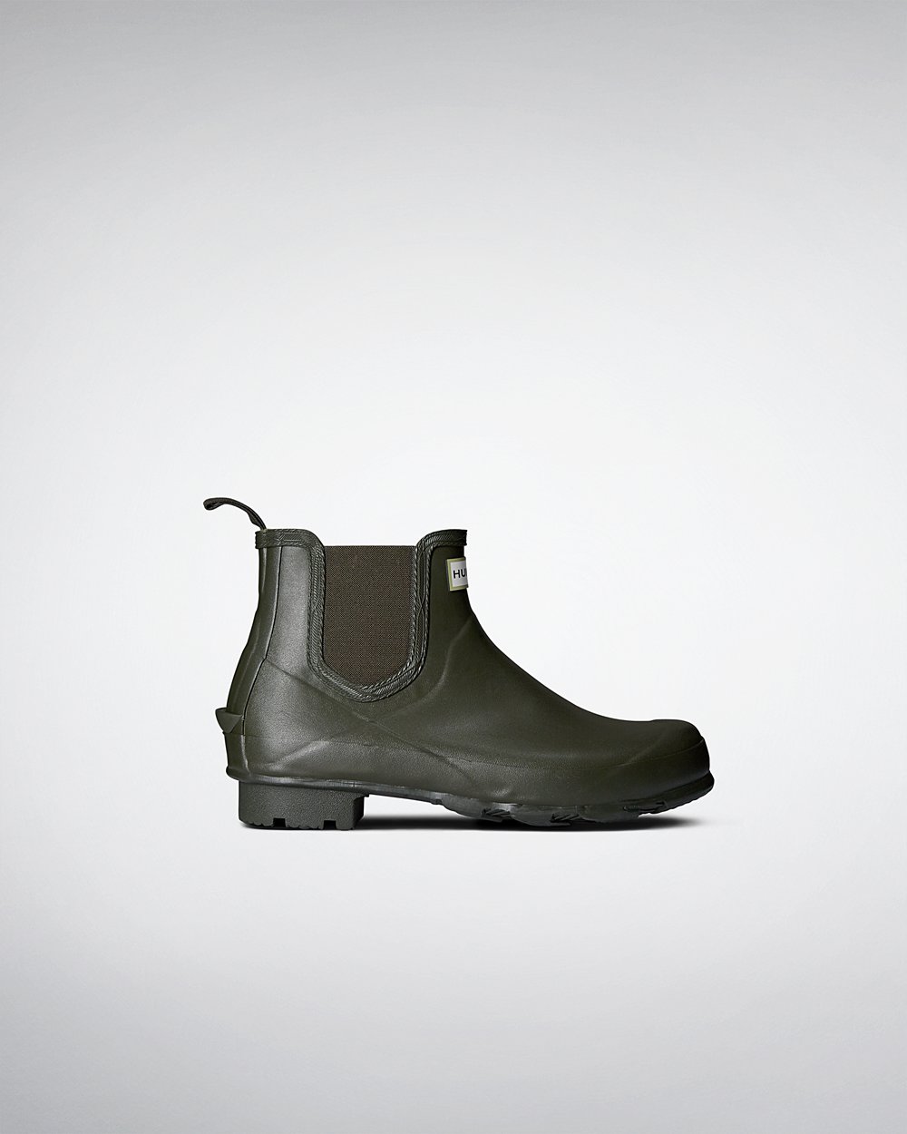 Mens Chelsea Boots - Hunter Norris Field (72MUPWEJL) - Dark Olive